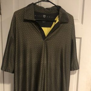 Nike green and yellow golf shirt